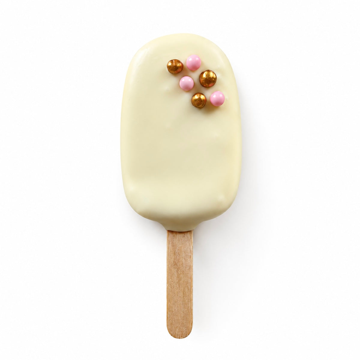 Cakesicle met goude en roze parels