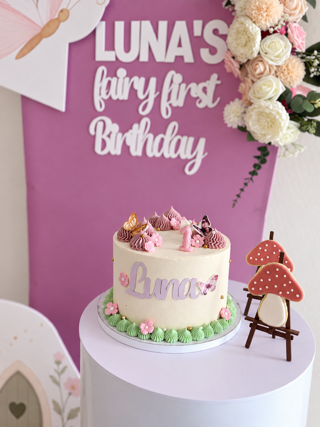 Fairy First Birthday - Backdrop